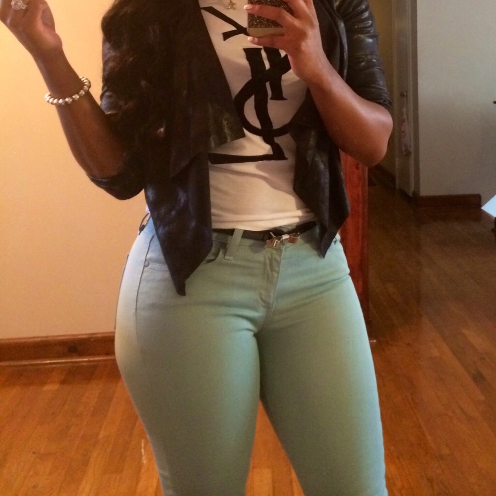 Light teal Paige jeans